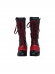 The Suicide Squad Halloween Cosplay Harley Quinn Accessories Black-Red Boots