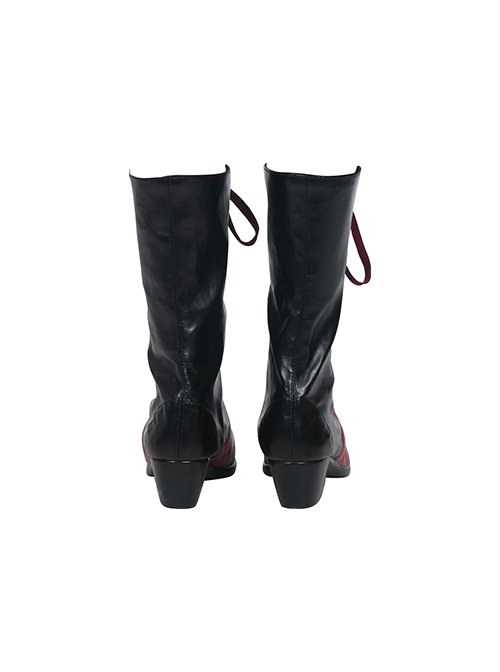 The Suicide Squad Halloween Cosplay Harley Quinn Accessories Black-Red Boots