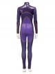 Game Batman Gotham Knights Halloween Cosplay Batwoman Battle Suit Costume Purple Bodysuit