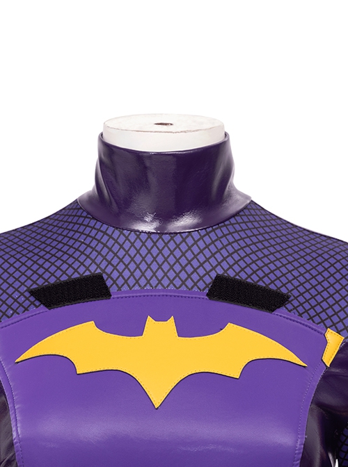 Game Batman Gotham Knights Halloween Cosplay Batwoman Battle Suit Costume Purple Bodysuit