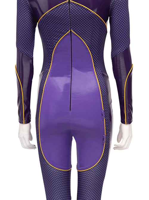 Game Batman Gotham Knights Halloween Cosplay Batwoman Battle Suit Costume Purple Bodysuit