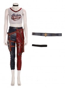 Suicide Squad Kill The Justice League Halloween Cosplay Harley Quinn Accessories Black Waist Belt And Choker