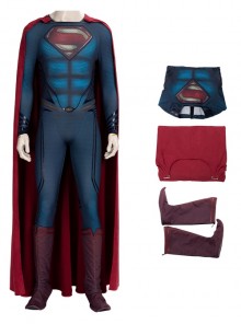 Man of Steel 2 Halloween Cosplay Superman Clark Kent Battle Suit Costume Set