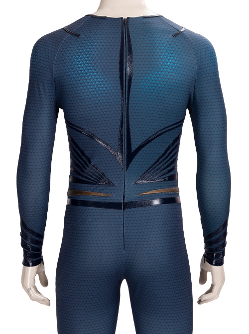 Man of Steel 2 Halloween Cosplay Superman Clark Kent Battle Suit Costume Blue Bodysuit