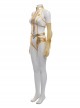 The Boys Season 2 Halloween Cosplay Starlight Annie January Backless Battle Suit Costume One-piece White Golden Bodysuit