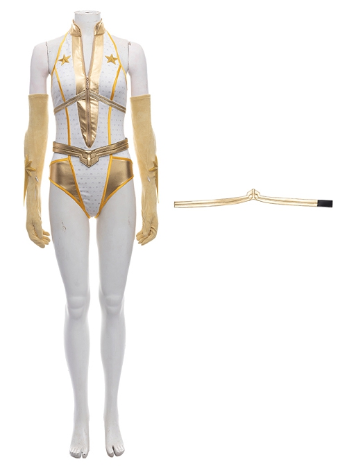 The Boys Season 2 Halloween Cosplay Starlight Annie January Backless Battle Suit Accessories Golden Waistband