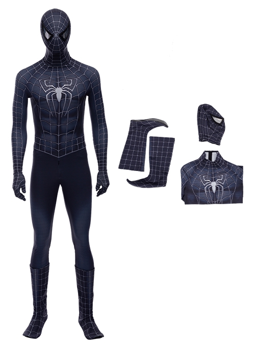 Spider-Man 3 Halloween Cosplay Venom Black Spider-Man Battle Suit Costume Set