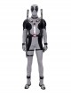 Comics X-Force Halloween Cosplay White Deadpool Gray-black Battle Suit Costume Bodysuit