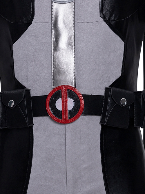 Comics X-Force Halloween Cosplay White Deadpool Gray-black Battle Suit Accessories Waist Belt And Back Straps Components