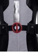 Comics X-Force Halloween Cosplay White Deadpool Gray-black Battle Suit Accessories Waist Belt And Back Straps Components