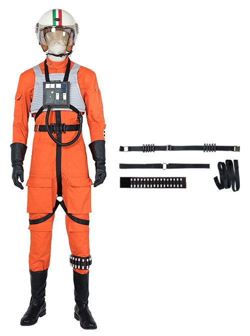 Star Wars Halloween Cosplay Squadrons Fighter Flight Suit Accessories Black Straps Components