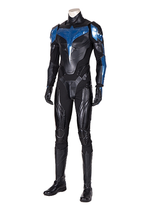 Titans Season 3 Halloween Cosplay Nightwing Dick Grayson Battle Suit Costume Leather Version Full Set