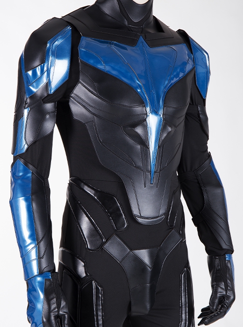 Titans Season 3 Halloween Cosplay Nightwing Dick Grayson Battle Suit Costume Leather Version Full Set