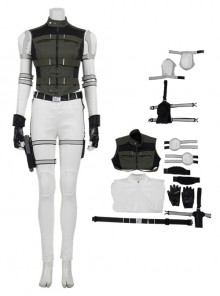 Black Widow Halloween Cosplay Yelena Belova White Bodysuit Set Costume Full Set