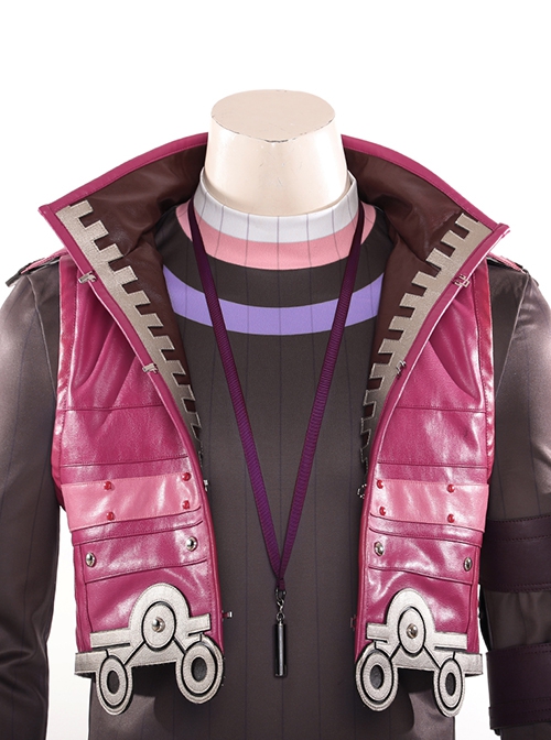 Xenoblade Chronicles Halloween Cosplay Shulk Pink Vest Jacket Set Costume Set