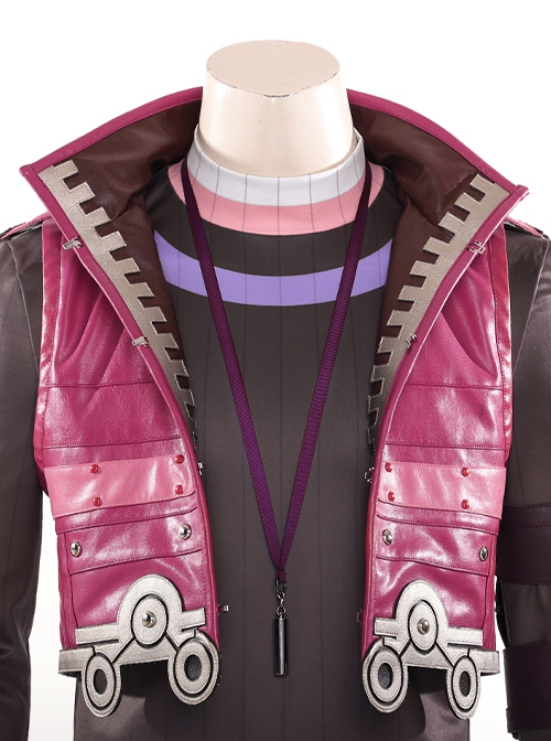 Xenoblade Chronicles Halloween Cosplay Shulk Pink Vest Jacket Set Costume Pink Vest