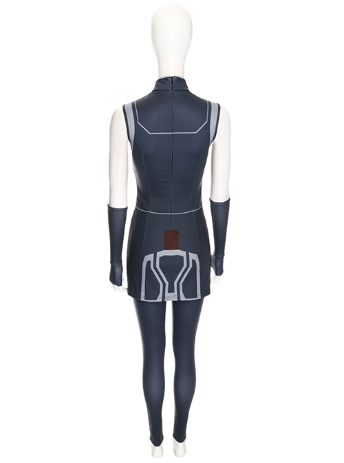 Star Wars The Clone Wars Halloween Cosplay Ahsoka Tano Costume Dark Blue Top