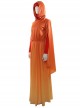 Star Wars Episode I The Phantom Menace Halloween Cosplay Padme Amidala Orange Gradient Dress Costume Orange Gradient Dress