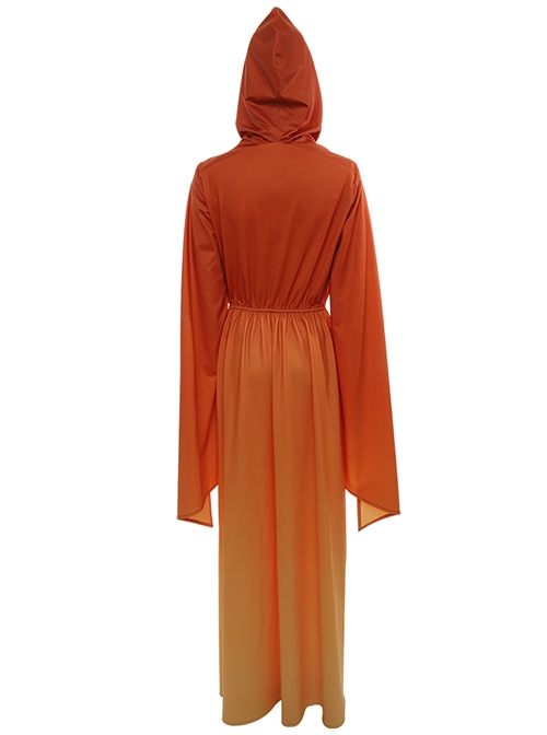 Star Wars Episode I The Phantom Menace Halloween Cosplay Padme Amidala Orange Gradient Dress Costume Orange Gradient Dress