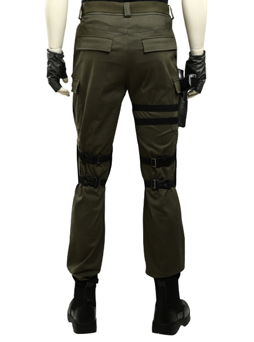 Resident Evil 3 Remake Biohazard RE 3 Halloween Cosplay Carlos Oliveira Costume Green Trousers