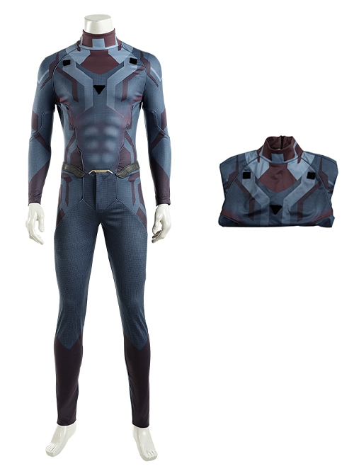 Avengers Age Of Ultron Halloween Cosplay Vision Blue Bodysuit Battle Suit Costume Blue Bodysuit