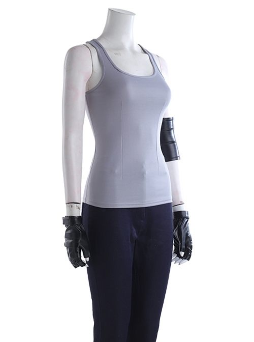 Resident Evil 3 Remake Biohazard RE 3 Halloween Cosplay Jill Valentine Costume Gray Inner Vest