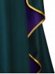 Frozen II Halloween Cosplay Anna Dark Green Dress With Cloak Costume Full Set