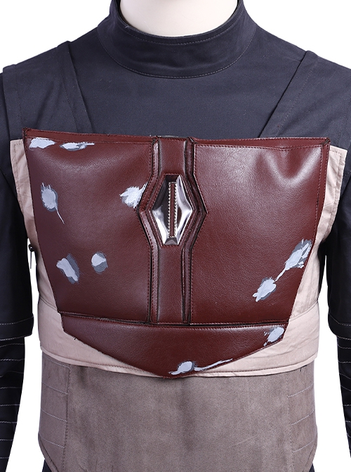 The Mandalorian Halloween Cosplay Mandalorian Costume Brown Vest