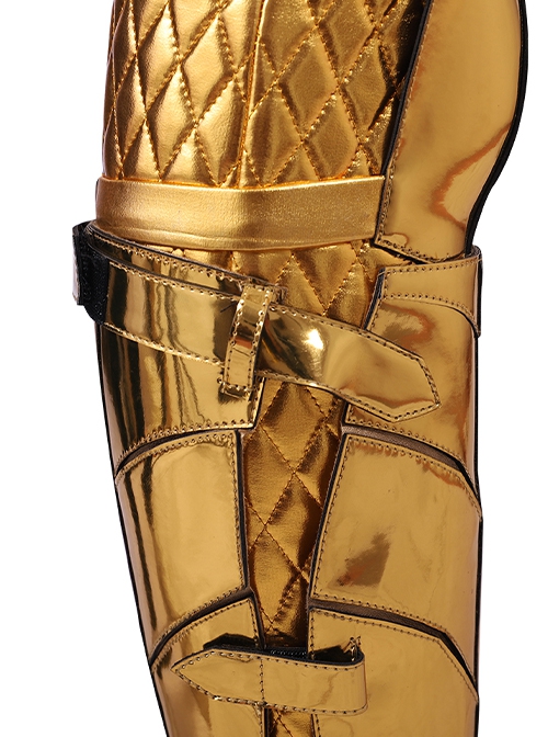 Wonder Woman 1984 Halloween Cosplay Wonder Woman Diana Prince Golden Battle Suit Accessories Golden Boots And Knee Guards