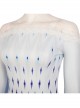 Frozen II Halloween Cosplay Elsa Same Off Shoulder Light Blue Purple Gradient Dress