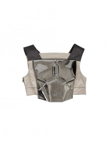 Crisis On Infinite Earths Halloween Cosplay The Mandalorian Costume Gray Silver Vest