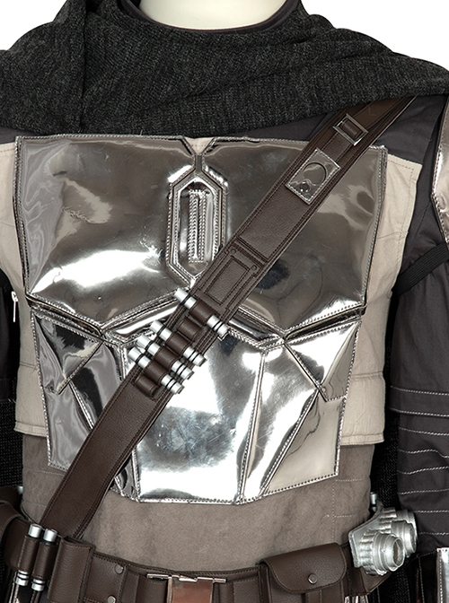 Crisis On Infinite Earths Halloween Cosplay The Mandalorian Costume Gray Silver Vest