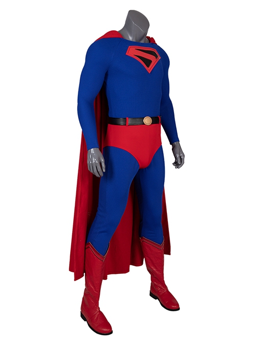 Crisis On Infinite Earths Halloween Cosplay Superman Blue Battle Suit Costume Full Set