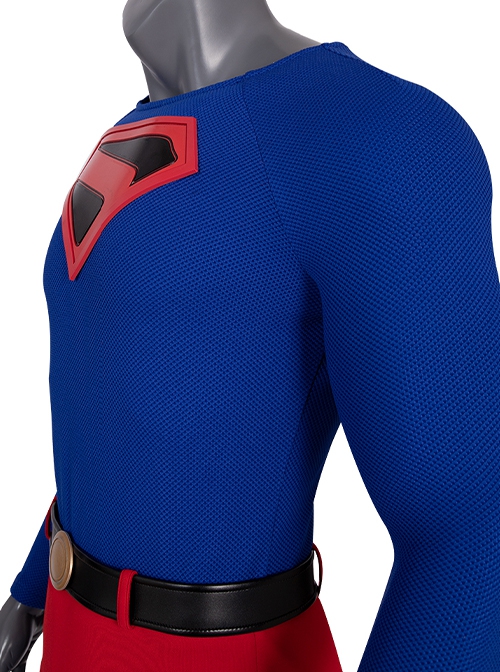 Crisis On Infinite Earths Halloween Cosplay Superman Blue Battle Suit Costume Bodysuit