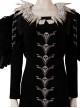 Maleficent Halloween Cosplay Maleficent Skeleton Embroidered Black Long Dress Costume Set