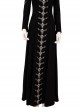 Maleficent Halloween Cosplay Maleficent Skeleton Embroidered Black Long Dress Costume Set