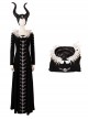 Maleficent Halloween Cosplay Maleficent Skeleton Embroidered Black Long Dress Costume Black Dress