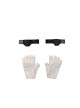 Black Widow Halloween Cosplay Natasha Romanoff White Battle Suit Accessories Wrist Guards And Gloves