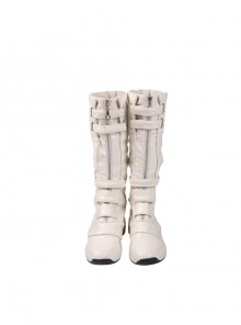 Black Widow Halloween Cosplay Natasha Romanoff White Battle Suit Accessories White Boots