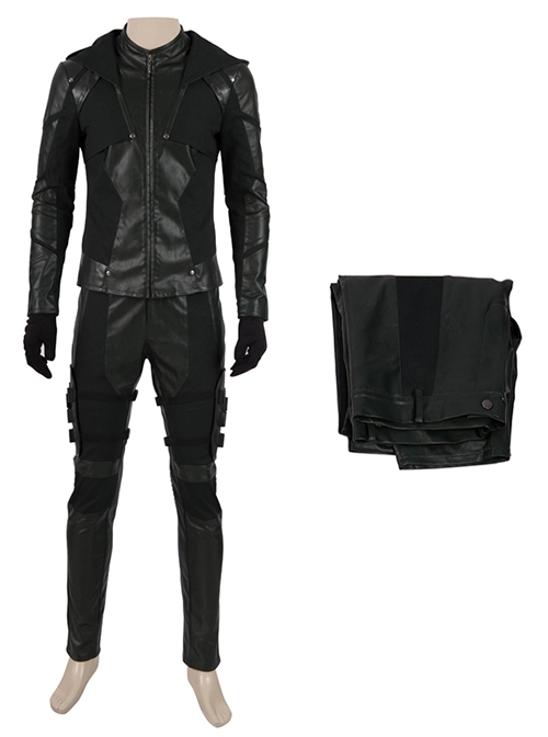 Arrow Season 8 Halloween Cosplay Green Arrow Oliver Queen Battle Suit Costume Green Trousers