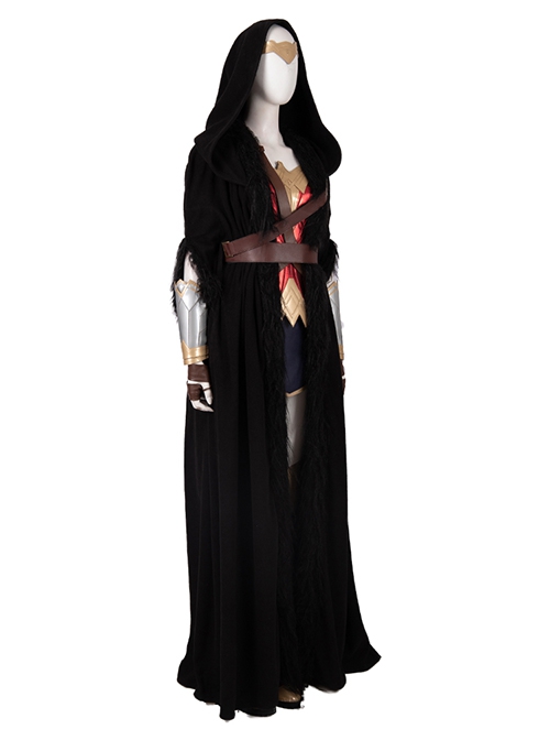 Wonder Woman 1984 Halloween Cosplay Diana Prince Black Cloak Suit Costume Full Set