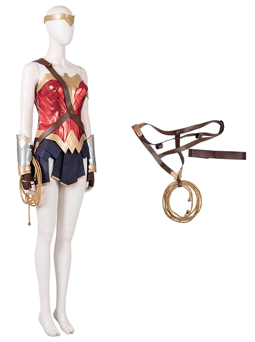 Wonder Woman 1984 Halloween Cosplay Diana Prince Black Cloak Suit Accessories Belt Components With Rope