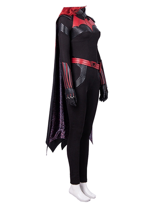 TV Drama Batwoman 2019 Halloween Cosplay Kate Kane Black Battle Suit Costume Set