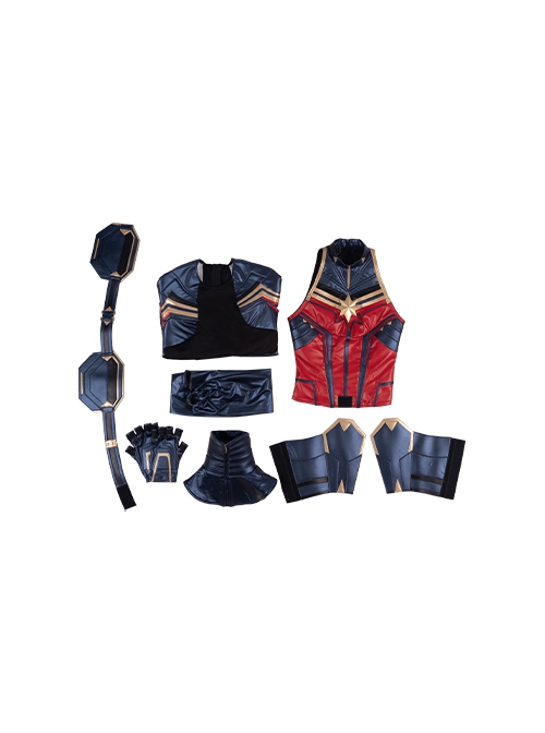 The Avengers 4 Endgame Halloween Cosplay Captain Marvel Carol Danvers Costume Set