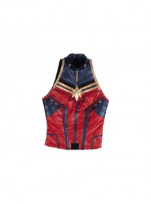 The Avengers 4 Endgame Halloween Cosplay Captain Marvel Carol Danvers Costume Red Vest