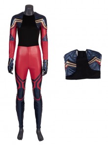 The Avengers 4 Endgame Halloween Cosplay Captain Marvel Carol Danvers Costume Bodysuit