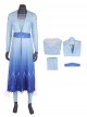 Frozen 2 Halloween Cosplay Elsa Blue Dress Suit Costume Full Set Without Shoes