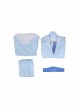 Frozen 2 Halloween Cosplay Elsa Blue Dress Suit Costume Full Set Without Shoes