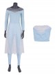 Frozen 2 Halloween Cosplay Elsa Blue Dress Suit Costume Blue Dress