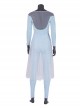 Frozen 2 Halloween Cosplay Elsa Blue Dress Suit Costume Blue Dress